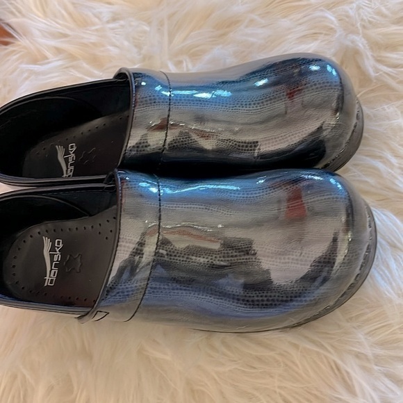 Dansko Professional Patent Leather‎ Clogs Nursing Shoes Mules Clogs Dark Grey - Picture 8 of 8